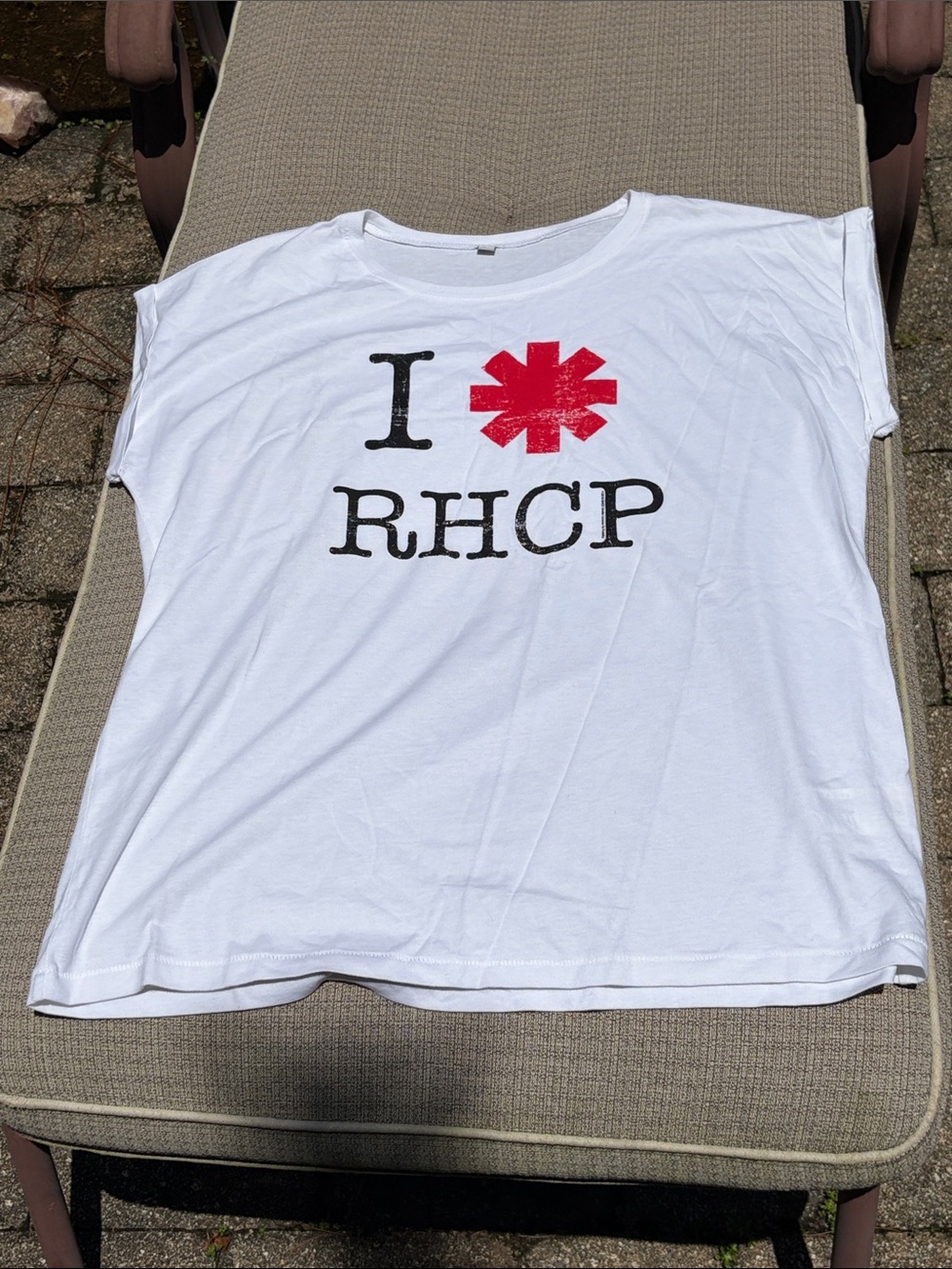 White "I ❤ RHCP" Short Sleeve Tee